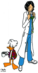 Cal Duck and Dr. Rianne Nicah of Callous Comics
